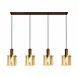 Searchlight Hanglamp Sweden 4 lichts L 142 cm bruin Searchlight Hanglamp Sweden 4 lichts L 142 cm bruin