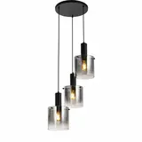 Searchlight Hanglamp Sweden 3 lichts Ø 47 cm zwart