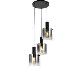 Searchlight Hanglamp Sweden 3 lichts Ø 47 cm zwart
