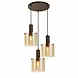 Searchlight Hanglamp Sweden 3 lichts Ø 47 cm bruin Searchlight Hanglamp Sweden 3 lichts Ø 47 cm bruin