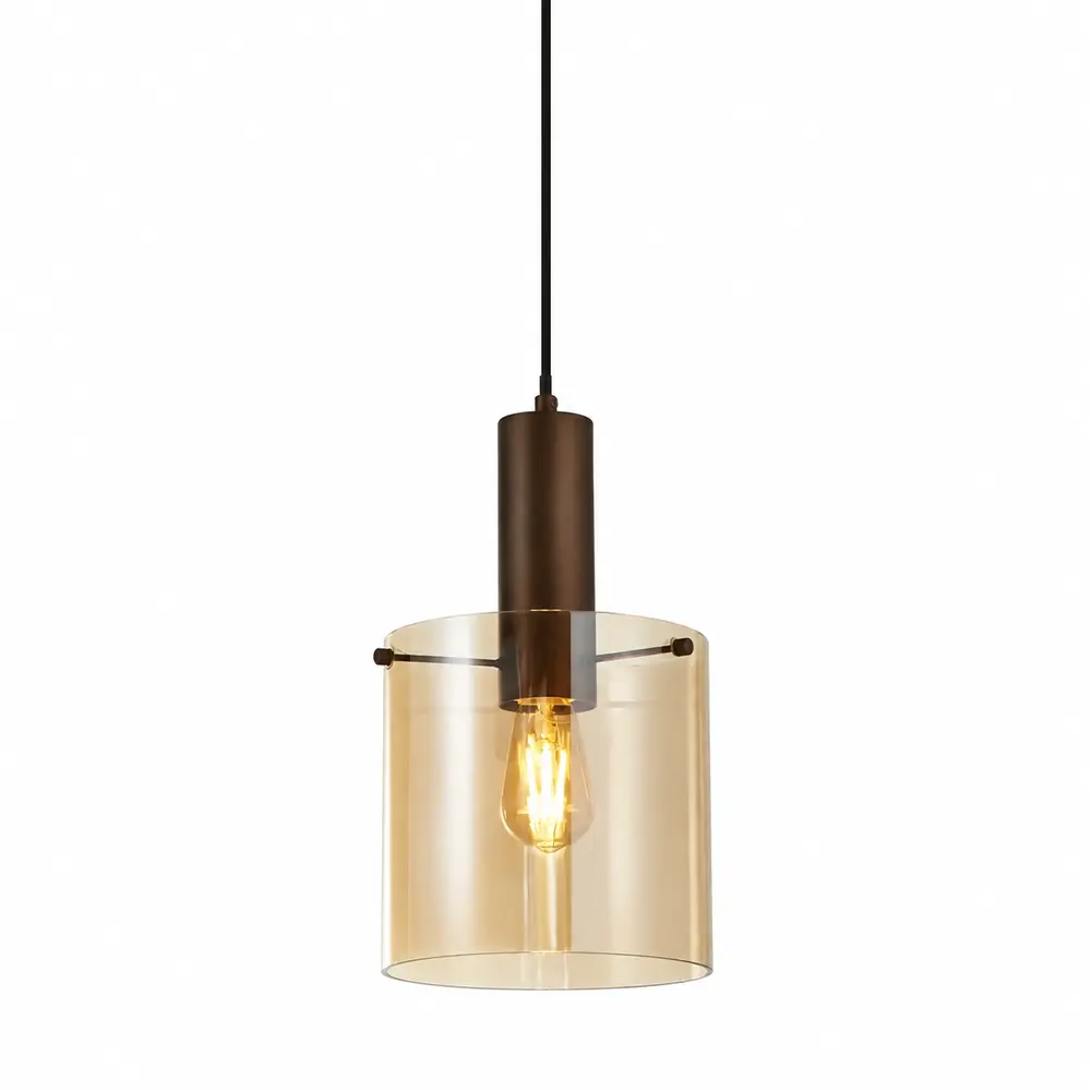 Searchlight Hanglamp Sweden Ø 22 cm bruin Searchlight Hanglamp Sweden Ø 22 cm bruin