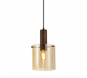 Searchlight Hanglamp Sweden Ø 22 cm bruin Searchlight Hanglamp Sweden Ø 22 cm bruin