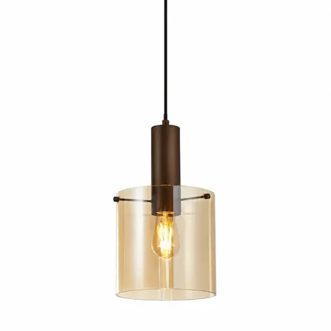 Searchlight Hanglamp Sweden Ø 22 cm bruin Searchlight Hanglamp Sweden Ø 22 cm bruin