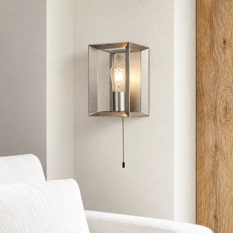 Searchlight Wandlamp Heaton H 23,5 cm zilver goud Searchlight Wandlamp Heaton H 23,5 cm zilver goud