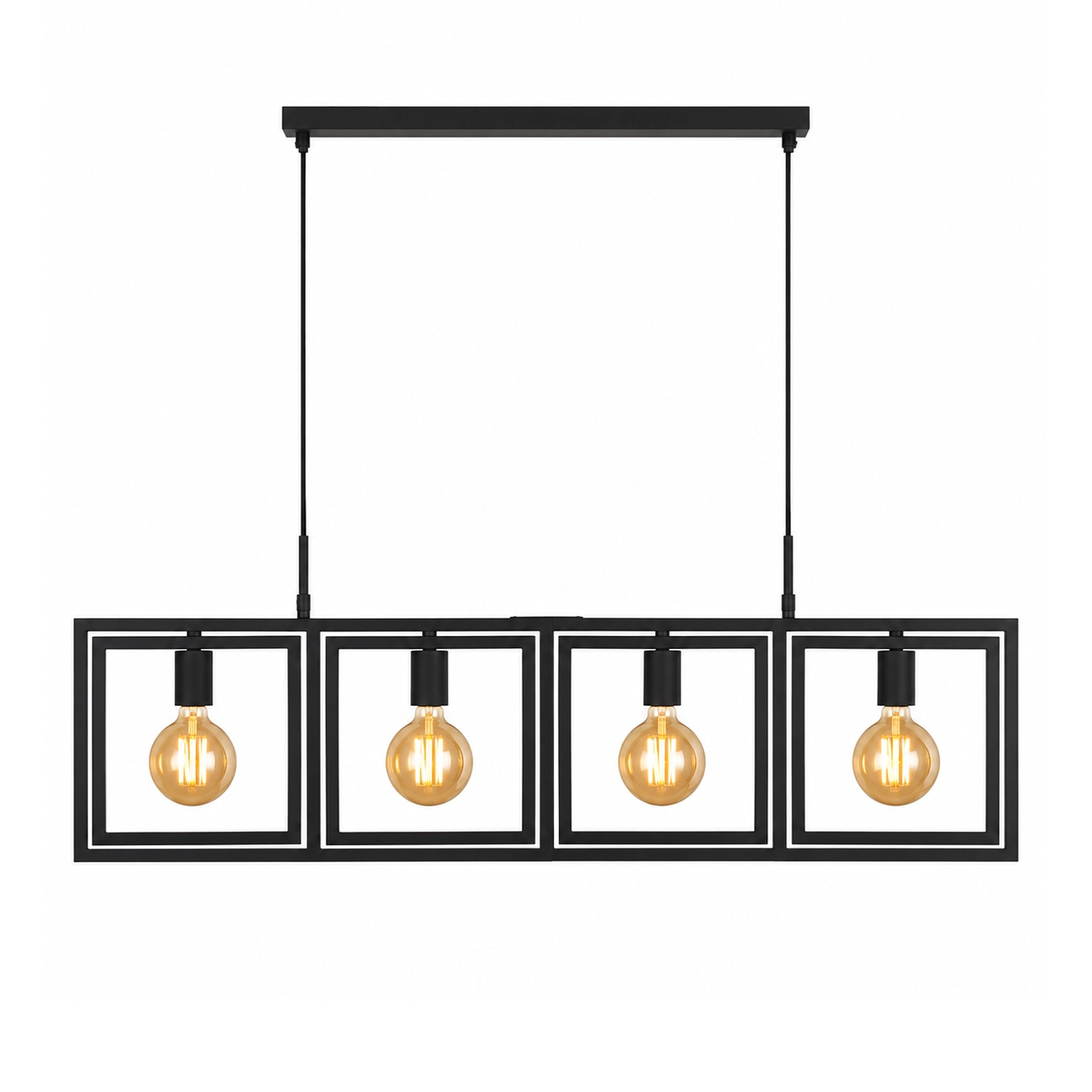 Searchlight Hanglamp Plaza L 113,5 cm zwart