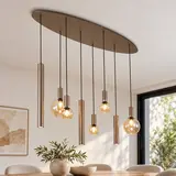 Searchlight Hanglamp Lyon 8 lichts L 140 cm brons goud Searchlight Hanglamp Lyon 8 lichts L 140 cm brons goud
