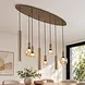 Searchlight Hanglamp Lyon 8 lichts L 140 cm brons goud Searchlight Hanglamp Lyon 8 lichts L 140 cm brons goud
