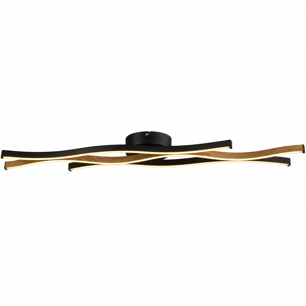 Searchlight Plafondlamp Bloom L 108 cm zwart