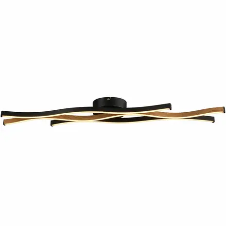 Searchlight Plafondlamp Bloom L 108 cm zwart