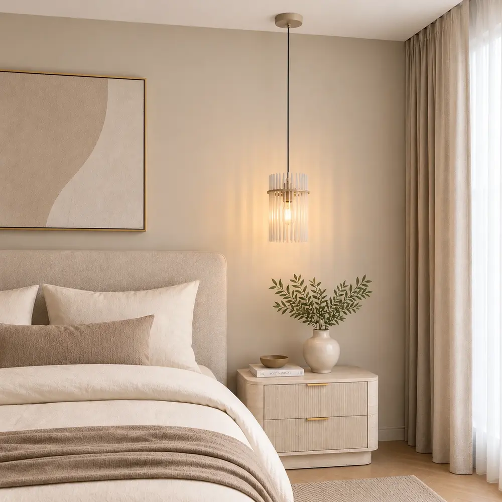 Searchlight Hanglamp Swizzle Ø 20 cm beige Searchlight Hanglamp Swizzle Ø 20 cm beige