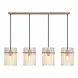 Searchlight Hanglamp Swizzle 4 lichts L 111 cm beige Searchlight Hanglamp Swizzle 4 lichts L 111 cm beige