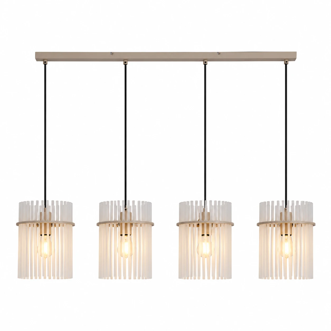 Searchlight Hanglamp Swizzle 4 lichts L 111 cm beige