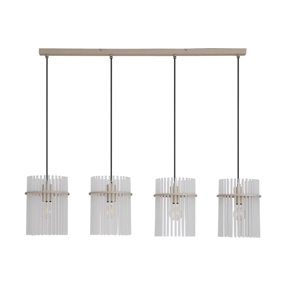 Searchlight Hanglamp Swizzle 4 lichts L 111 cm beige Searchlight Hanglamp Swizzle 4 lichts L 111 cm beige