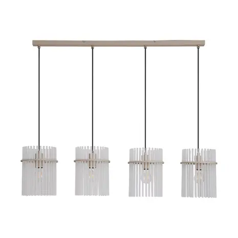 Searchlight Hanglamp Swizzle 4 lichts L 111 cm beige Searchlight Hanglamp Swizzle 4 lichts L 111 cm beige