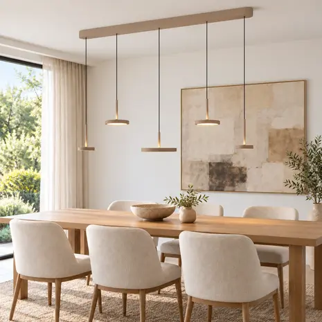Highlight Hanglamp Falcon 5 lichts L 120 cm comfortlift beige Highlight Hanglamp Falcon 5 lichts L 120 cm comfortlift beige