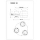 Globo Plafondlamp Daren 3 lichts Ø 38 cm travertin zwart Globo Plafondlamp Daren 3 lichts Ø 38 cm travertin zwart