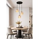 Globo Hanglamp Daren 3 lichts Ø 38 cm travertin zwart Globo Hanglamp Daren 3 lichts Ø 38 cm travertin zwart