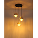 Globo Hanglamp Daren 3 lichts Ø 38 cm travertin zwart Globo Hanglamp Daren 3 lichts Ø 38 cm travertin zwart