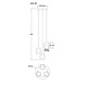 Globo Hanglamp Daren 3 lichts Ø 38 cm travertin zwart Globo Hanglamp Daren 3 lichts Ø 38 cm travertin zwart