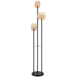 Globo Vloerlamp Daren 3 lichts H 167 cm travertin zwart Globo Vloerlamp Daren 3 lichts H 167 cm travertin zwart