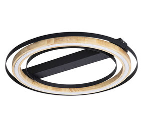 Globo Plafondlamp Rilas Ø 56 cm bamboe zwart Globo Plafondlamp Rilas Ø 56 cm bamboe zwart