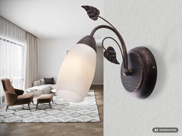 Globo Wandlamp Venezia H 22 cm bruin Globo Wandlamp Venezia H 22 cm bruin