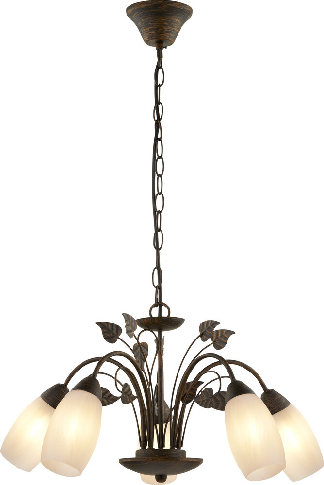 Globo Hanglamp Venezia 5 lichts Ø 50 cm bruin Globo Hanglamp Venezia 5 lichts Ø 50 cm bruin