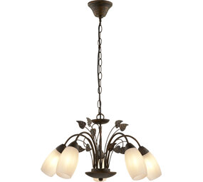 Globo Hanglamp Venezia 5 lichts Ø 50 cm bruin Globo Hanglamp Venezia 5 lichts Ø 50 cm bruin