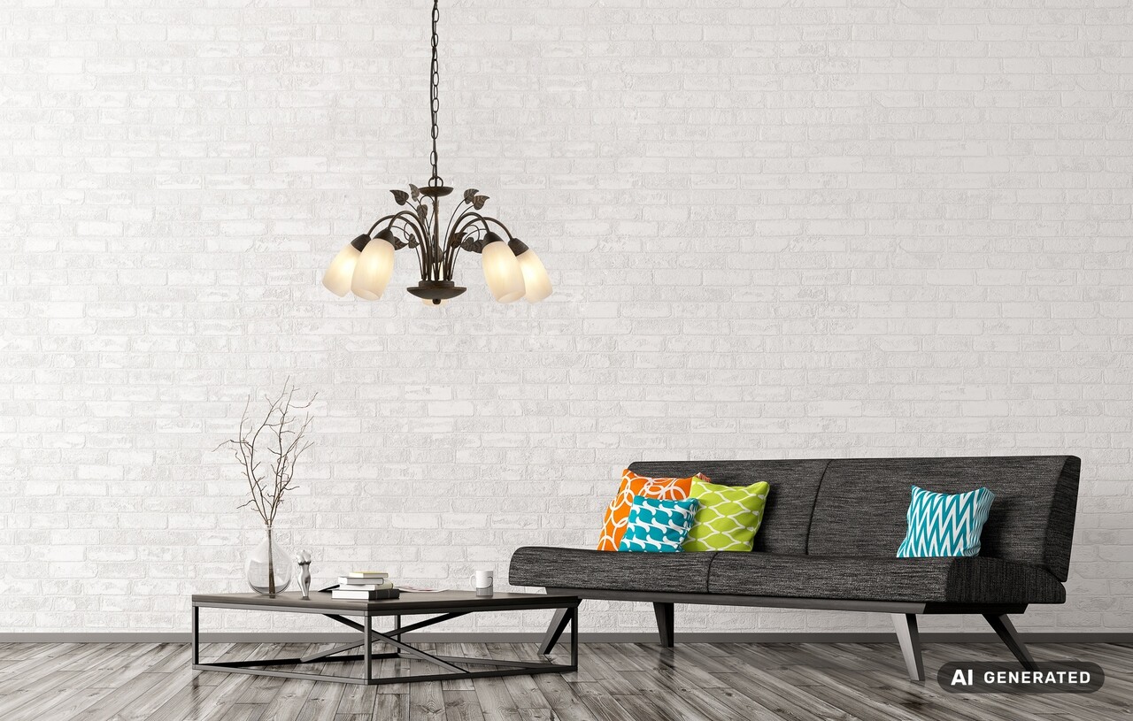 Globo Hanglamp Venezia 5 lichts Ø 50 cm bruin Globo Hanglamp Venezia 5 lichts Ø 50 cm bruin