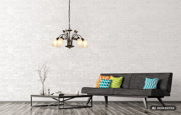Globo Hanglamp Venezia 5 lichts Ø 50 cm bruin Globo Hanglamp Venezia 5 lichts Ø 50 cm bruin