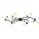 Globo Plafondlamp Venezia 6 lichts L 106 cm bruin Globo Plafondlamp Venezia 6 lichts L 106 cm bruin