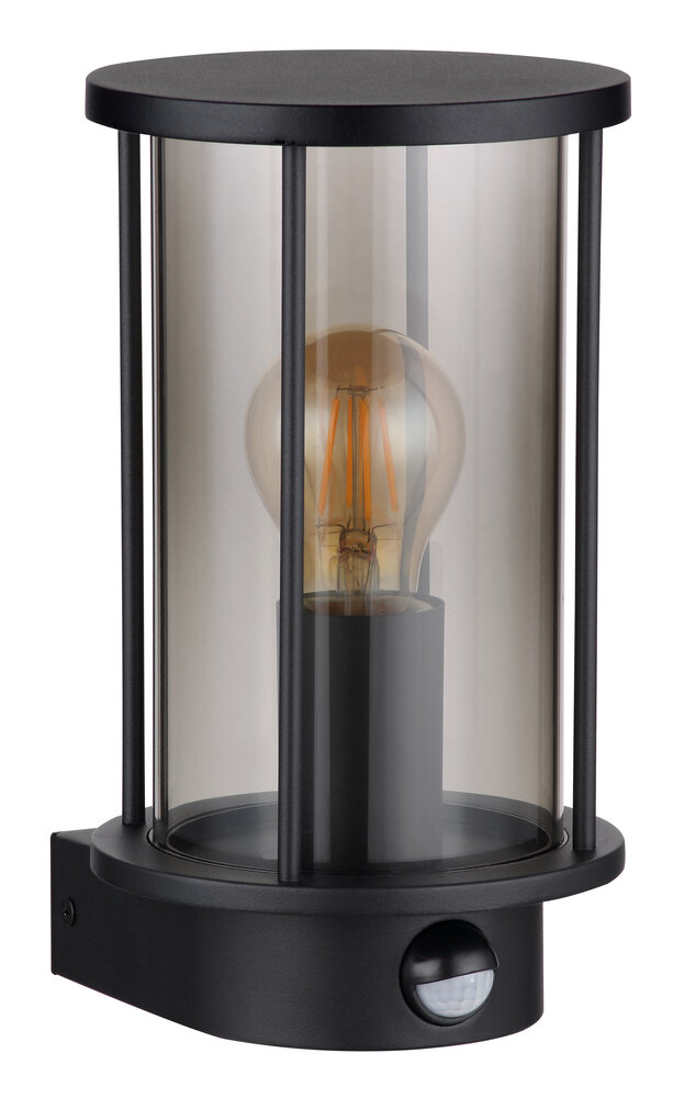 Globo Buitenlamp Gracey H 25 cm sensor zwart Globo Buitenlamp Gracey H 25 cm sensor zwart