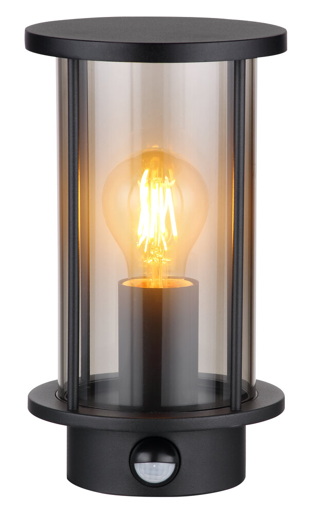Globo Buitenlamp Gracey H 25 cm sensor zwart Globo Buitenlamp Gracey H 25 cm sensor zwart