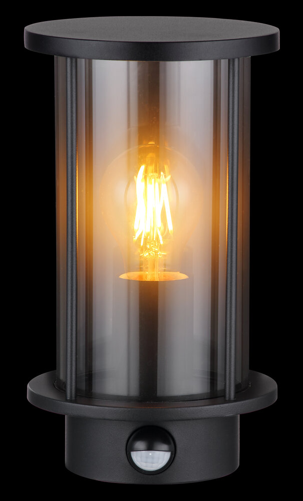 Globo Buitenlamp Gracey H 25 cm sensor zwart Globo Buitenlamp Gracey H 25 cm sensor zwart
