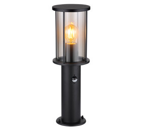 Globo Buitenlamp Gracey H 45 cm sensor zwart Globo Buitenlamp Gracey H 45 cm sensor zwart