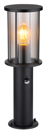 Globo Buitenlamp Gracey H 45 cm sensor zwart Globo Buitenlamp Gracey H 45 cm sensor zwart