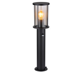 Globo Buitenlamp Gracey H 60 cm sensor zwart Globo Buitenlamp Gracey H 60 cm sensor zwart