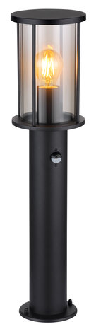 Globo Buitenlamp Gracey H 60 cm sensor zwart Globo Buitenlamp Gracey H 60 cm sensor zwart