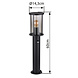 Globo Buitenlamp Gracey H 60 cm sensor zwart Globo Buitenlamp Gracey H 60 cm sensor zwart