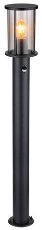 Globo Buitenlamp Gracey H 100 cm sensor zwart Globo Buitenlamp Gracey H 100 cm sensor zwart