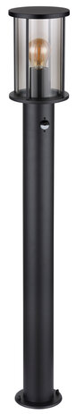Globo Buitenlamp Gracey H 100 cm sensor zwart Globo Buitenlamp Gracey H 100 cm sensor zwart