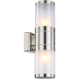 Globo Buitenlamp Xeloo 2 licht H 37 cm mat chroom Globo Buitenlamp Xeloo 2 licht H 37 cm mat chroom