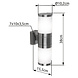Globo Buitenlamp Xeloo 2 licht H 37 cm mat chroom Globo Buitenlamp Xeloo 2 licht H 37 cm mat chroom