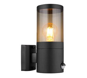 Globo Buitenlamp Xeloo H 24.5 cm sensor zwart Globo Buitenlamp Xeloo H 24.5 cm sensor zwart