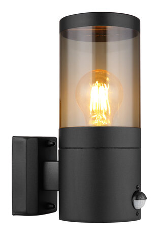 Globo Buitenlamp Xeloo H 24.5 cm sensor zwart Globo Buitenlamp Xeloo H 24.5 cm sensor zwart