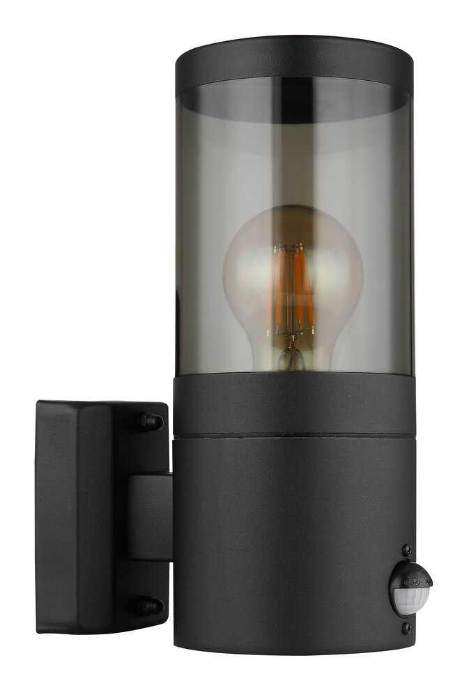Globo Buitenlamp Xeloo H 24.5 cm sensor zwart Globo Buitenlamp Xeloo H 24.5 cm sensor zwart