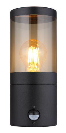 Globo Buitenlamp Xeloo H 24.5 cm sensor zwart Globo Buitenlamp Xeloo H 24.5 cm sensor zwart