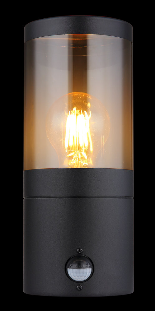Globo Buitenlamp Xeloo H 24.5 cm sensor zwart Globo Buitenlamp Xeloo H 24.5 cm sensor zwart
