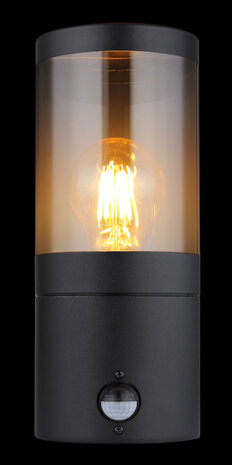 Globo Buitenlamp Xeloo H 24.5 cm sensor zwart Globo Buitenlamp Xeloo H 24.5 cm sensor zwart