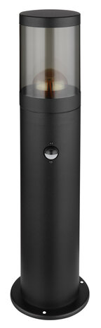 Globo Buitenlamp Xeloo H 50 cm sensor zwart